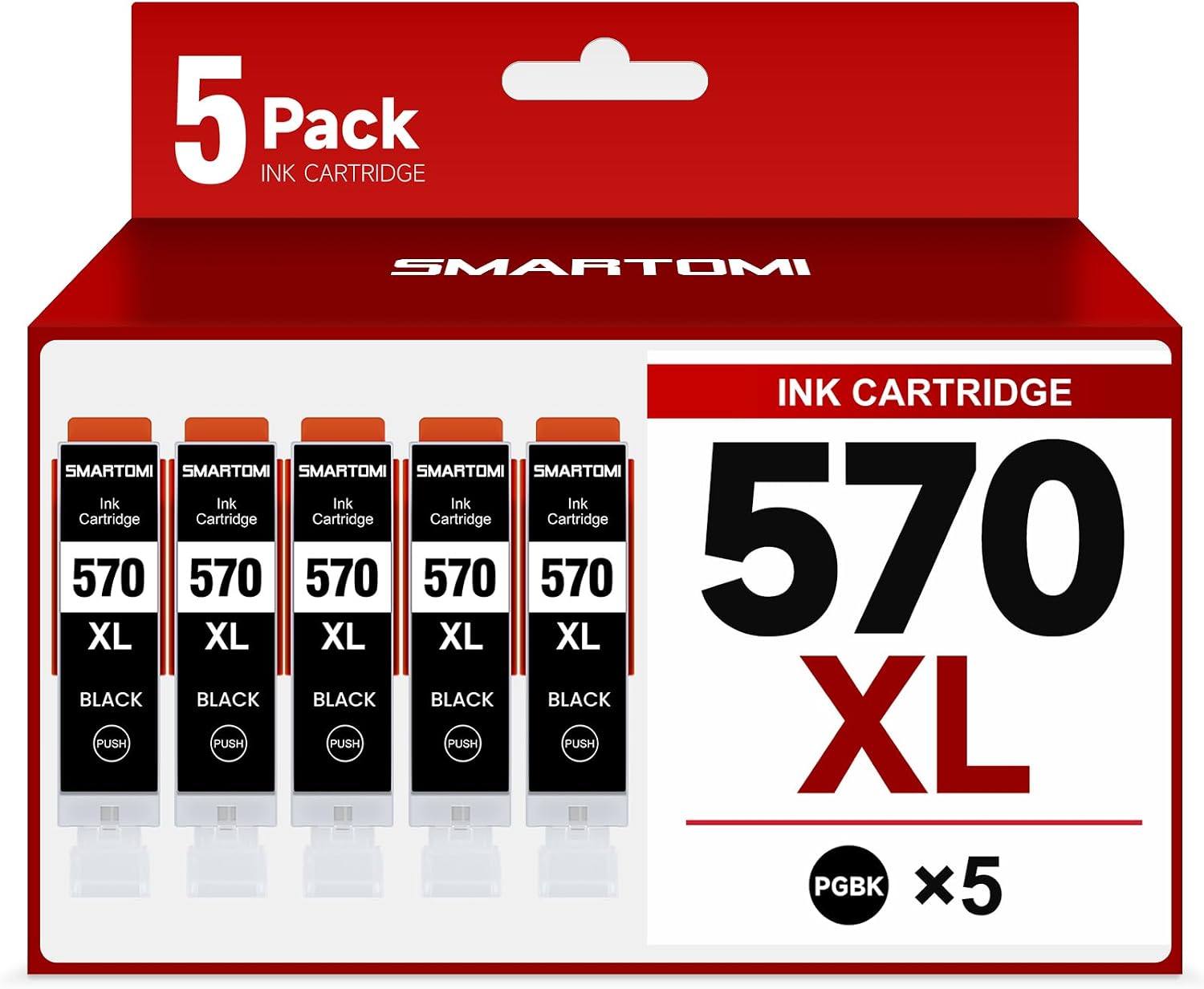 Detalle de Kompatible Druckerpatronen PGI-570 XL / CLI-571 XL (5er-Pack) für Canon TS5050 & Pixma MG/TS-Serie