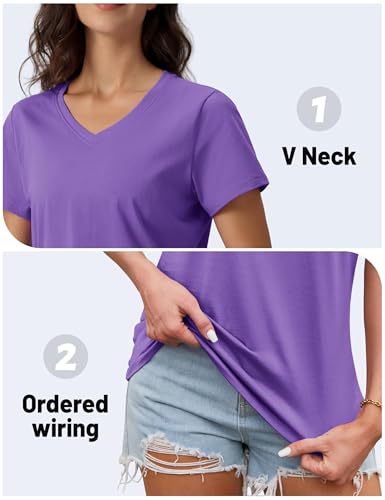 Detalle 1 de TACVASEN camisetas de algodón cuello pico M