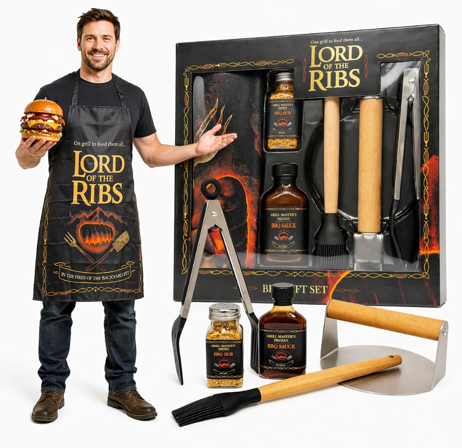 Detalle de Topline Lord of the Ribs BBQ Gift Set – Grill gift 1