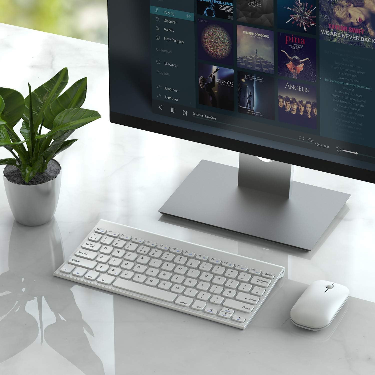 Detalle 2 de Seenda WGJP-031 wireless keyboard, compact combo