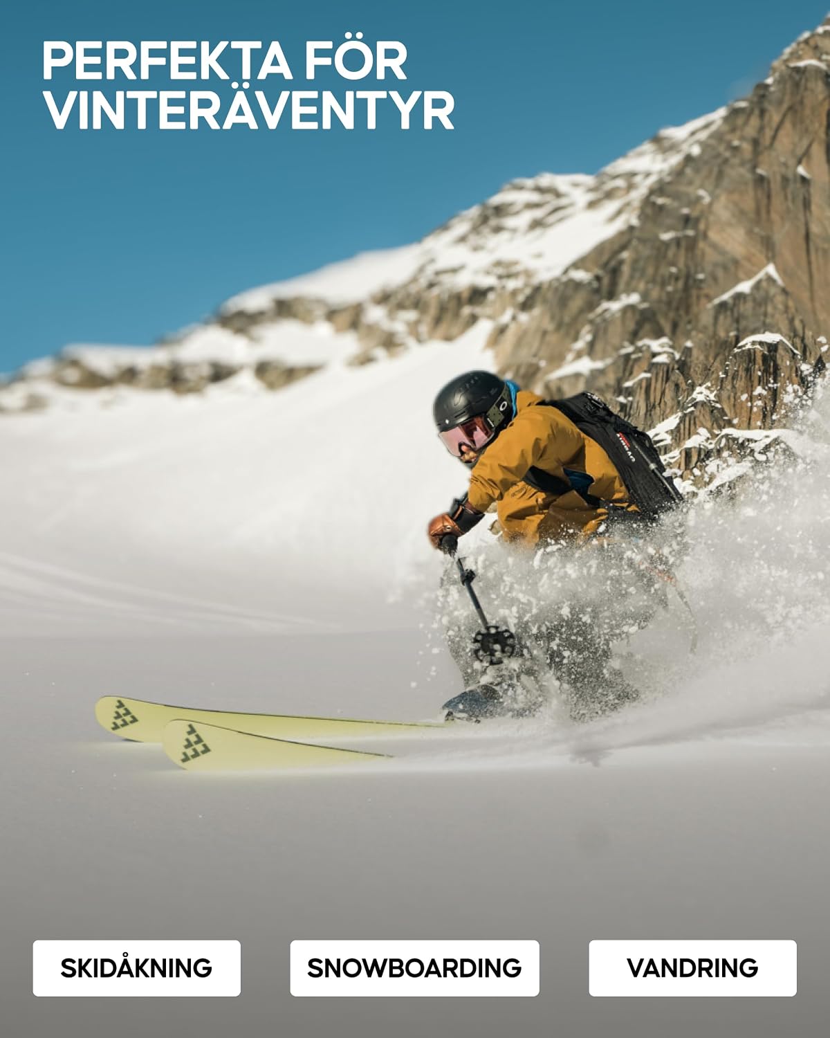 Thumbnail 3 de DANISH ENDURANCE Merinoull kompressionsskidstrumpor, 18–23 mmHg med vadderat smalben