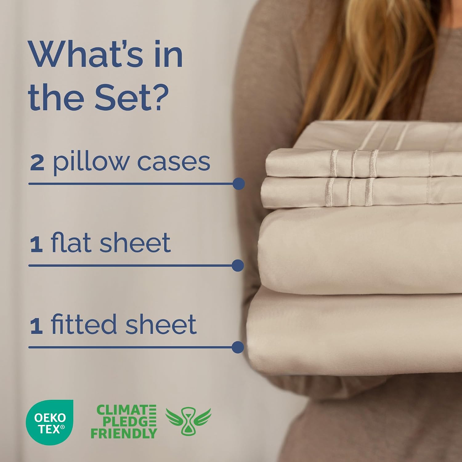 Detalle 2 de King 4-Piece Sheet Set with Deep Pockets