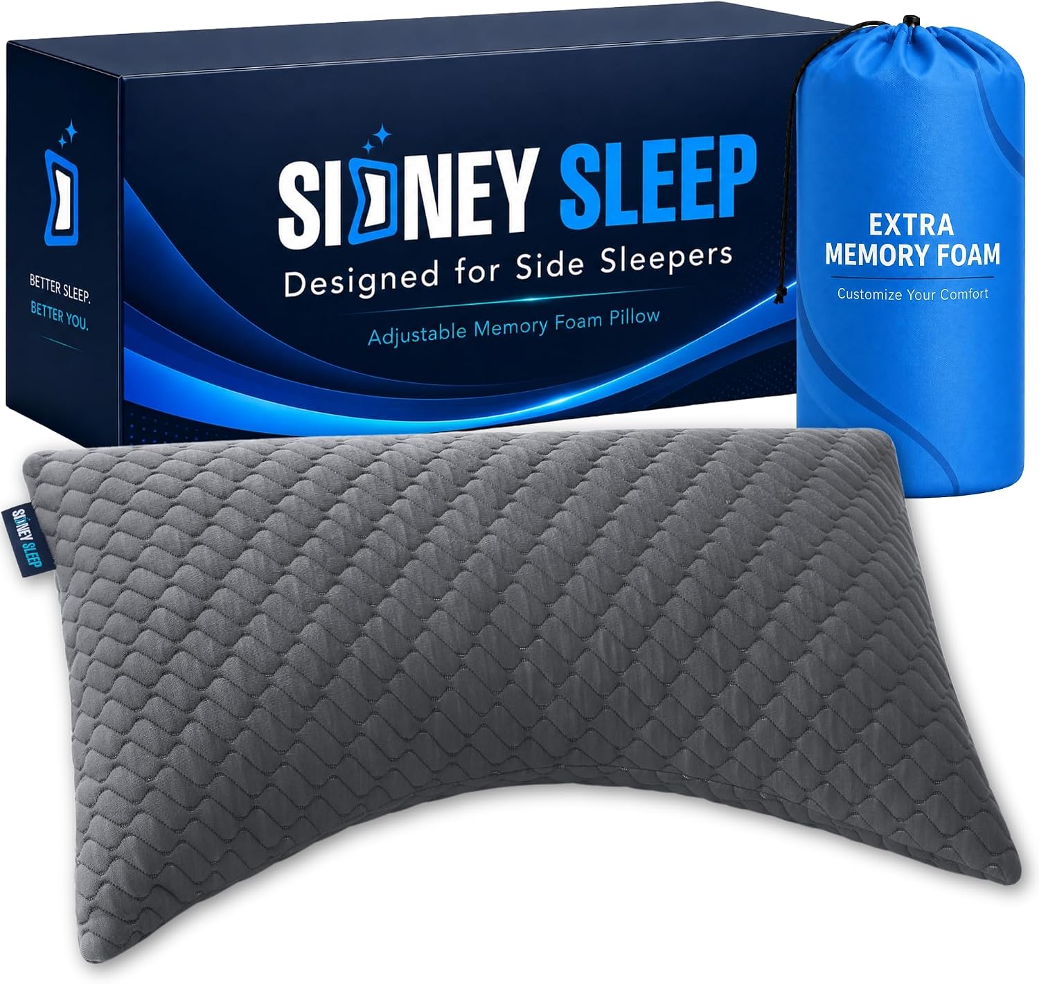 Detalle de Sidney Sleep Adjustable Cervical Pillow Queen Size