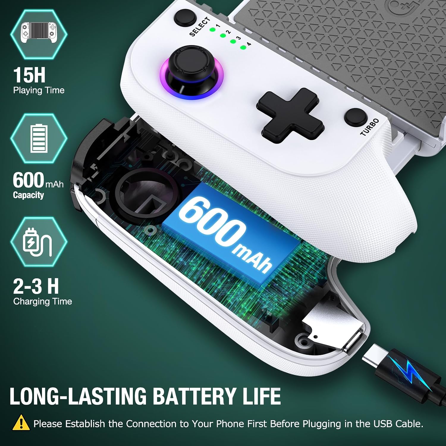 Thumbnail 2 de TUROB Wake Up wireless mobile gaming controller for iPhone and Android