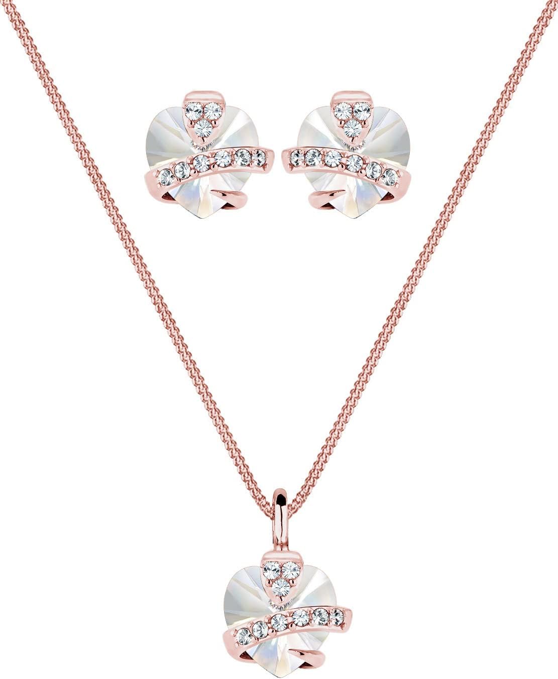 Thumbnail 1 de Elli Damen Schmuckset Herz Motiv Edel mit Kristalle
