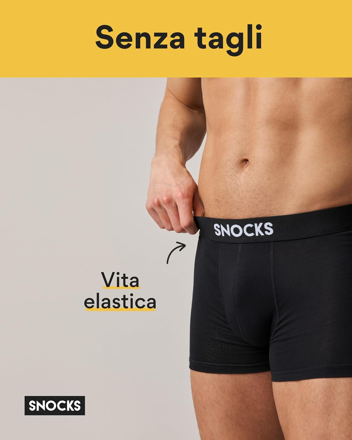 Detalle 2 de Snocks Pacco 6 Boxer Uomo Cotone Bio S-4XL