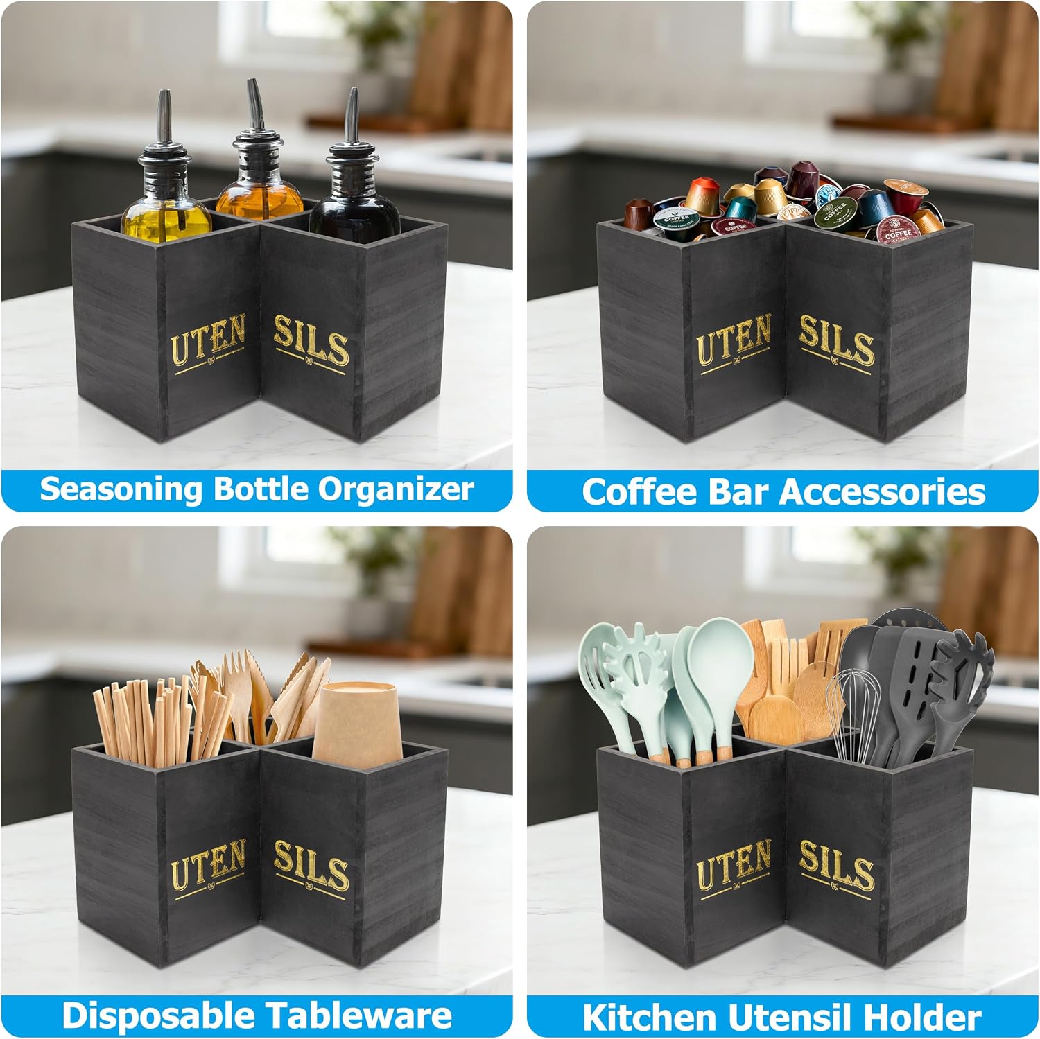 Detalle 2 de RedCall Utensil Holder with 3 Compartments
