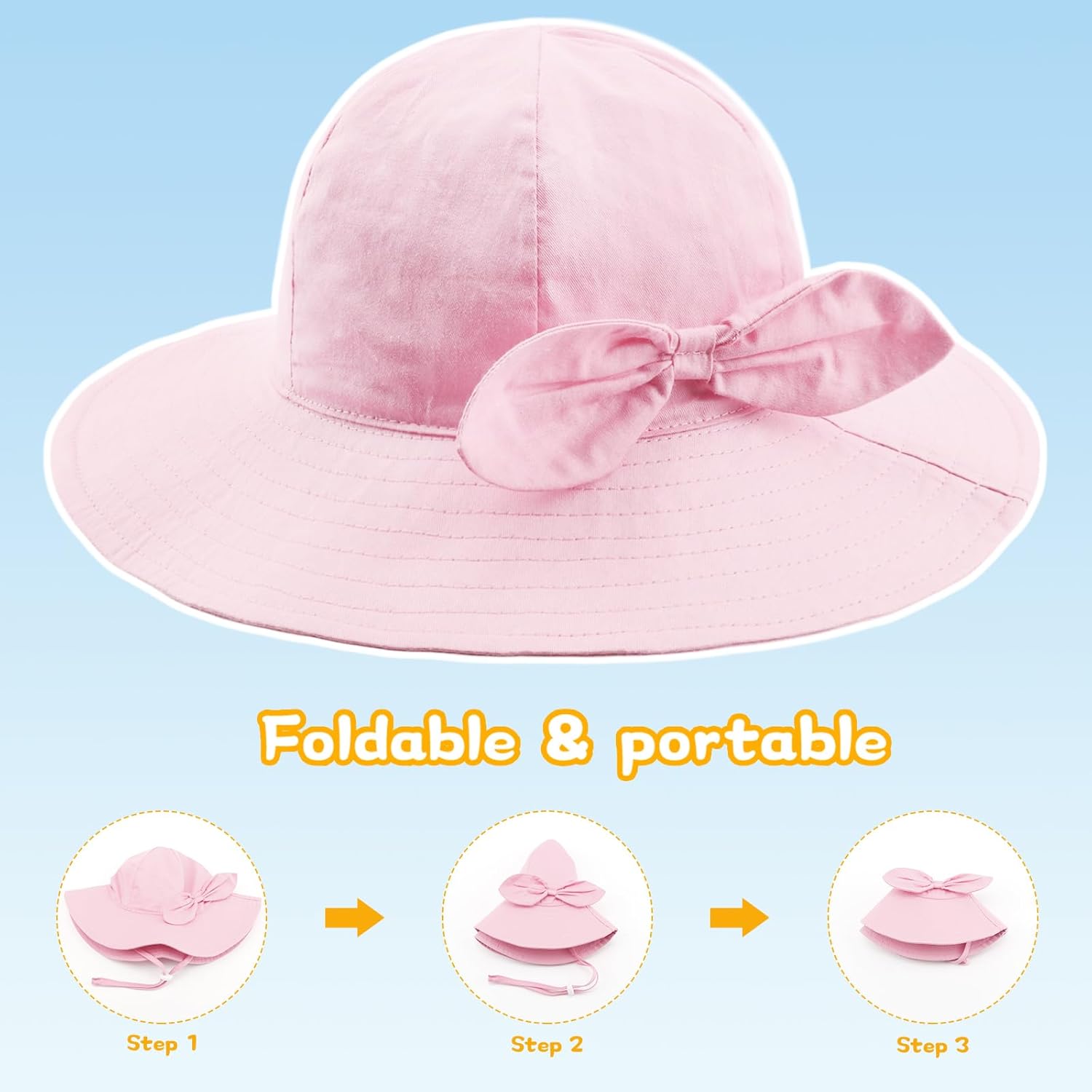 Thumbnail 5 de DRESHOW Baby Sun Hat / Toddler Sun Protection Animal Cap with Chin Strap (UPF 50+)
