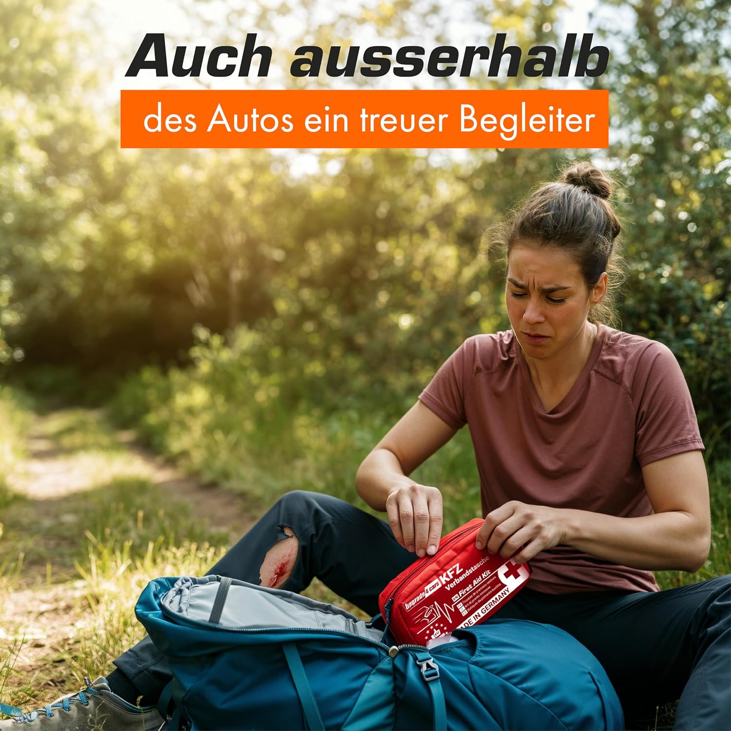 Detalle 2 de Upgrade4cars Verbandskasten Auto – 2er Pack, DIN 13164:2022-Norm, Made in Germany