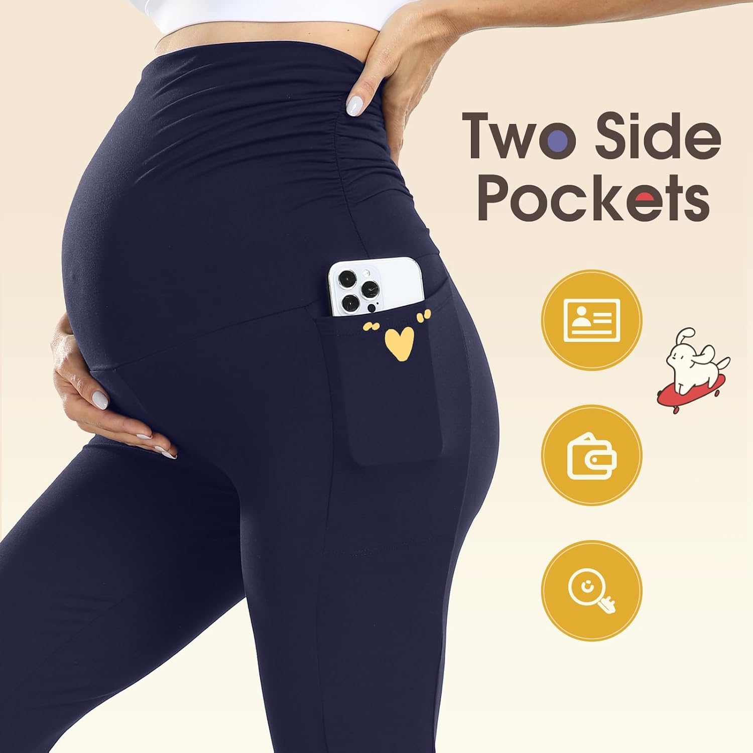 Detalle 2 de Leggings premaman Ymmott con pile