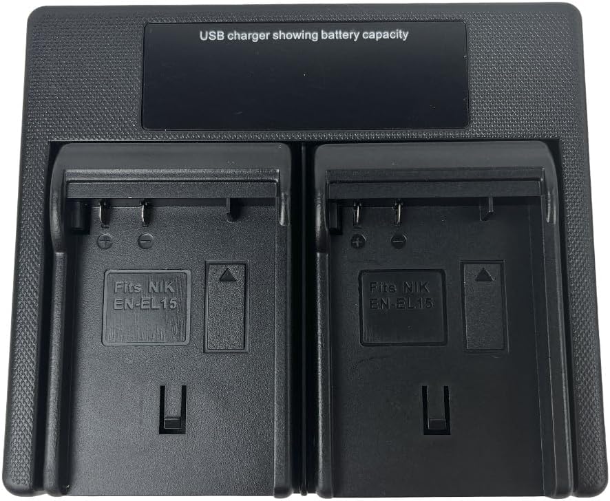 Thumbnail 4 de USB Dual Camera Charger for EN-EL15 Series (EL15a/b/c) – Compact USB‑Powered Charger for Z6/Z7 and Nikon DSLRs