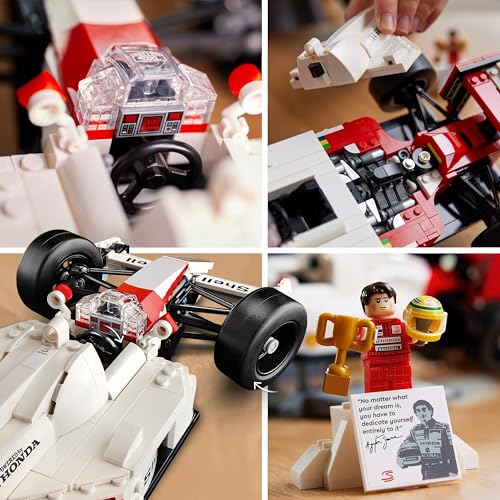Detalle de LEGO Icons McLaren MP4/4 e Ayrton Senna (10330): un modellino da costruire per intenditori e appassionati di F1