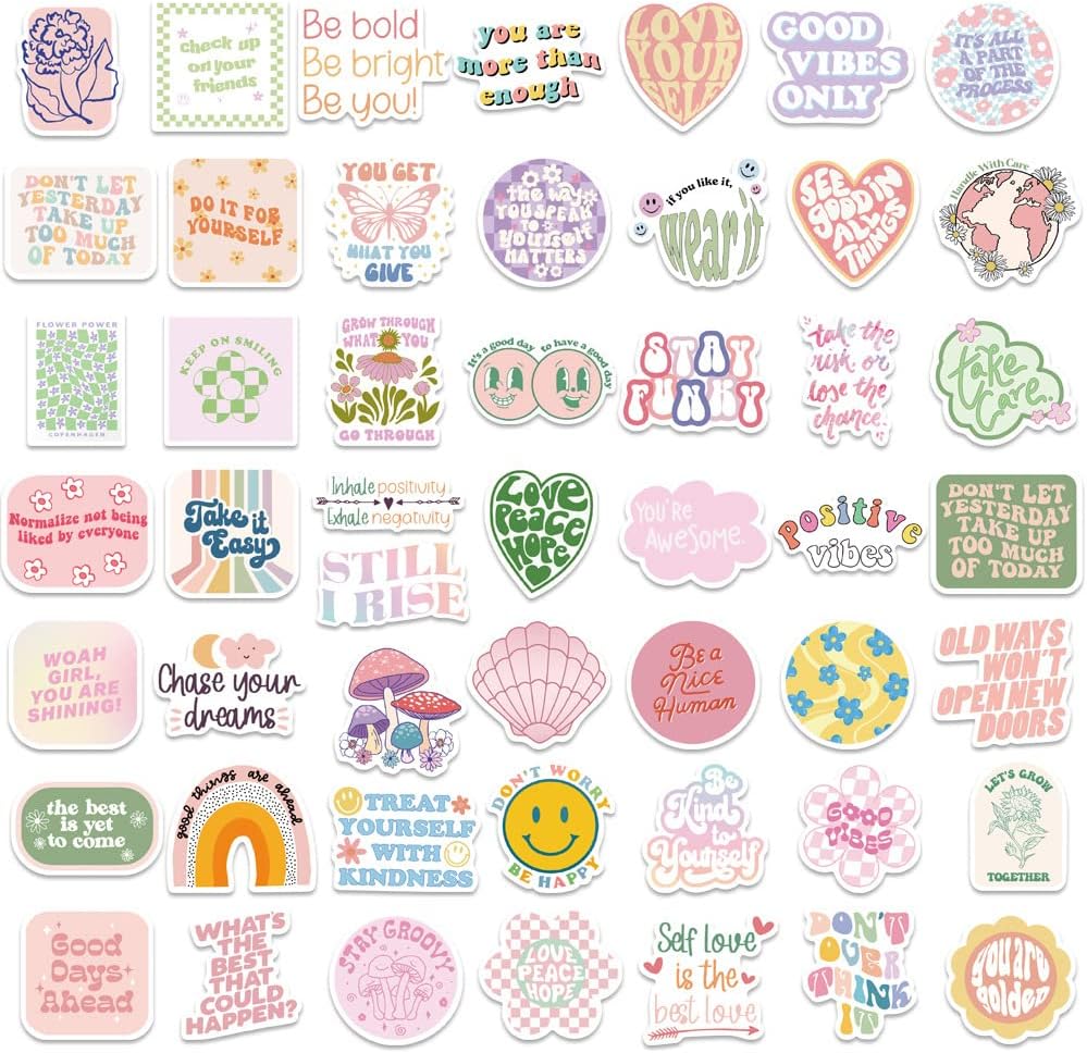 Detalle 2 de Inspirational Vinyl Stickers 100-piece pack
