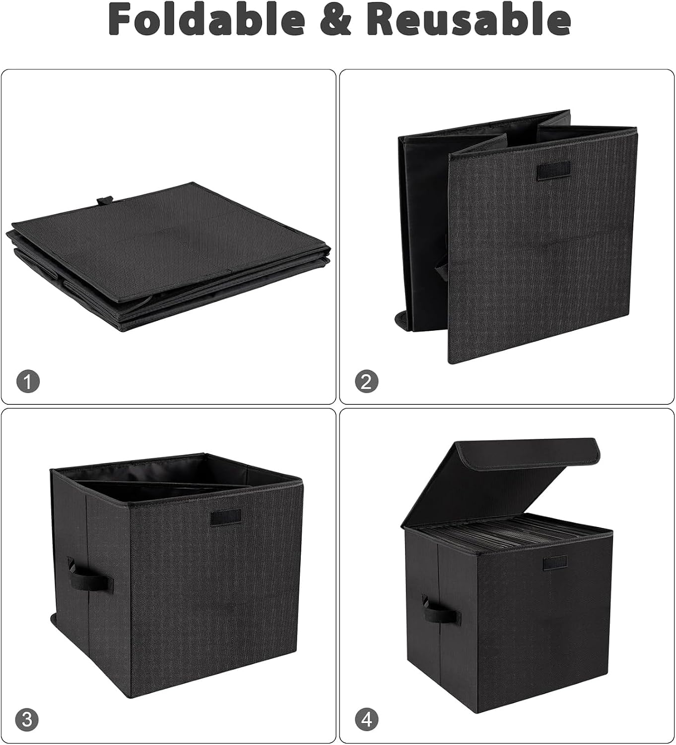 Detalle 1 de UENTIP 12-inch Vinyl Record Storage Box