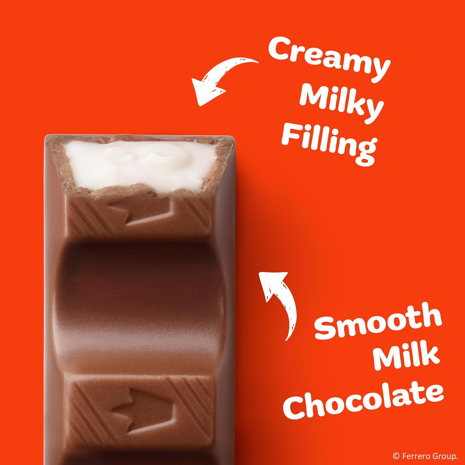 Detalle 2 de Kinder Chocolate 00009800512188 Bars, 18 Four-Count Packs, Creamy Milk Filling