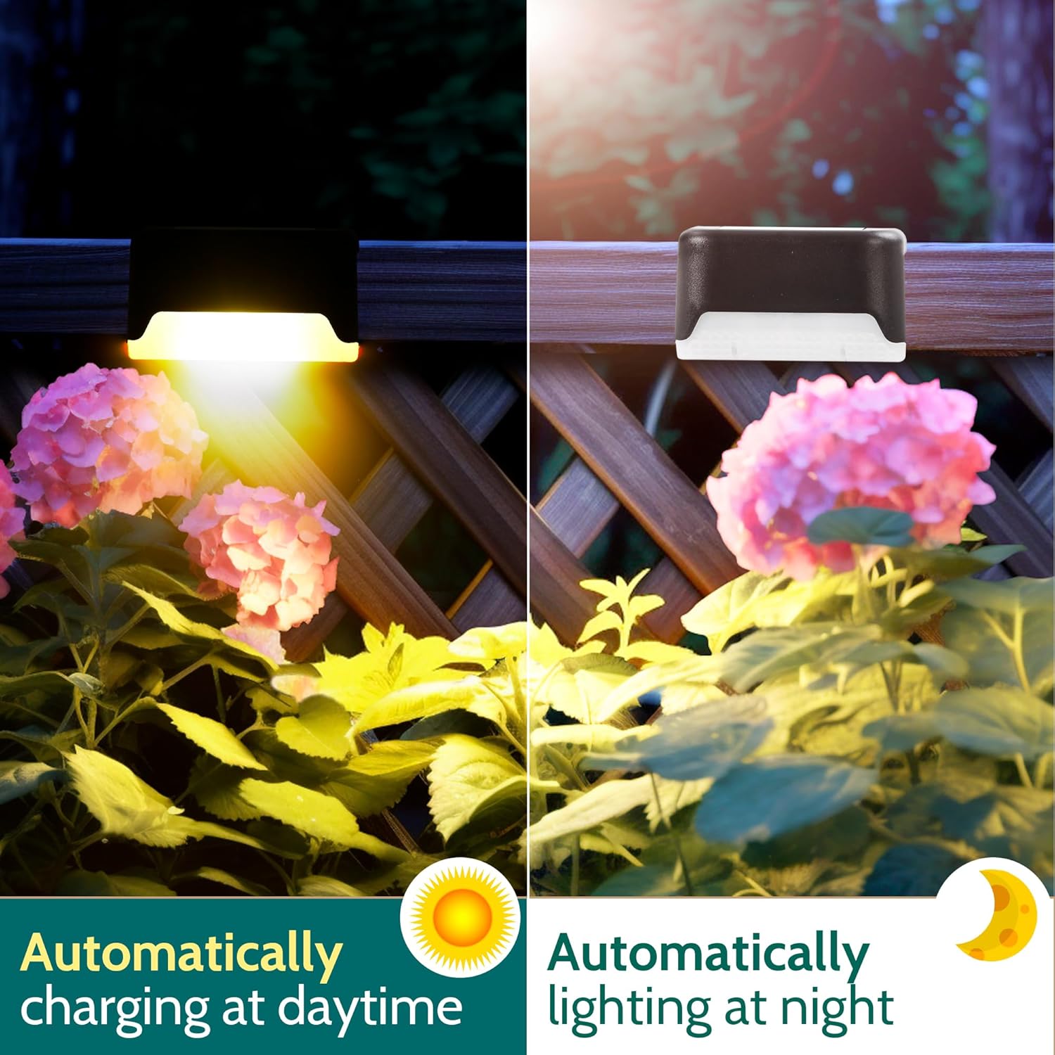 Thumbnail 2 de Solpex Solar Deck Lights 8 Pack: Outdoor Solar Step Lights for Stairs, Fence, and Pathways