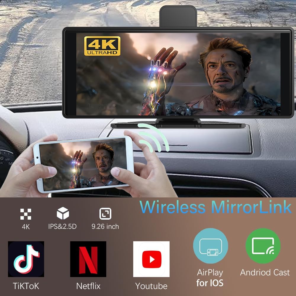 Thumbnail 4 de Pantalla CarPlay 10,26" 4K con dash cam 360°
