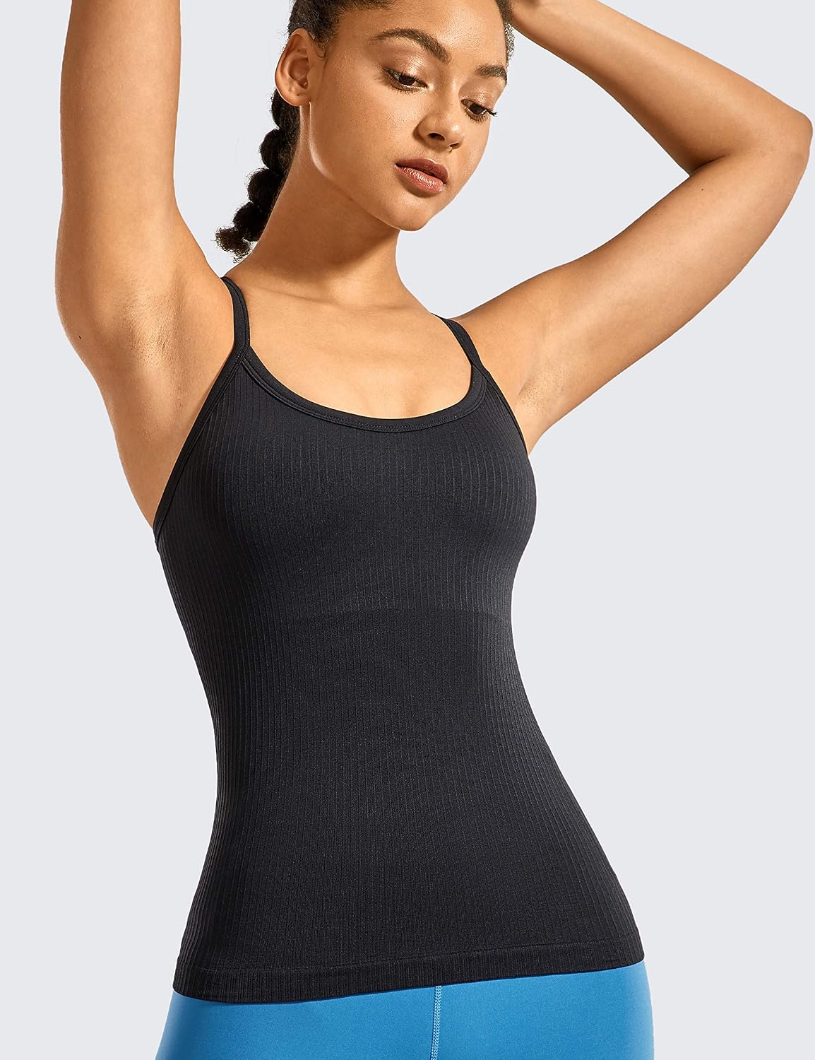 Detalle de CRZ YOGA débardeur dos nageur rembourré pour femme avec soutien-gorge intégré
