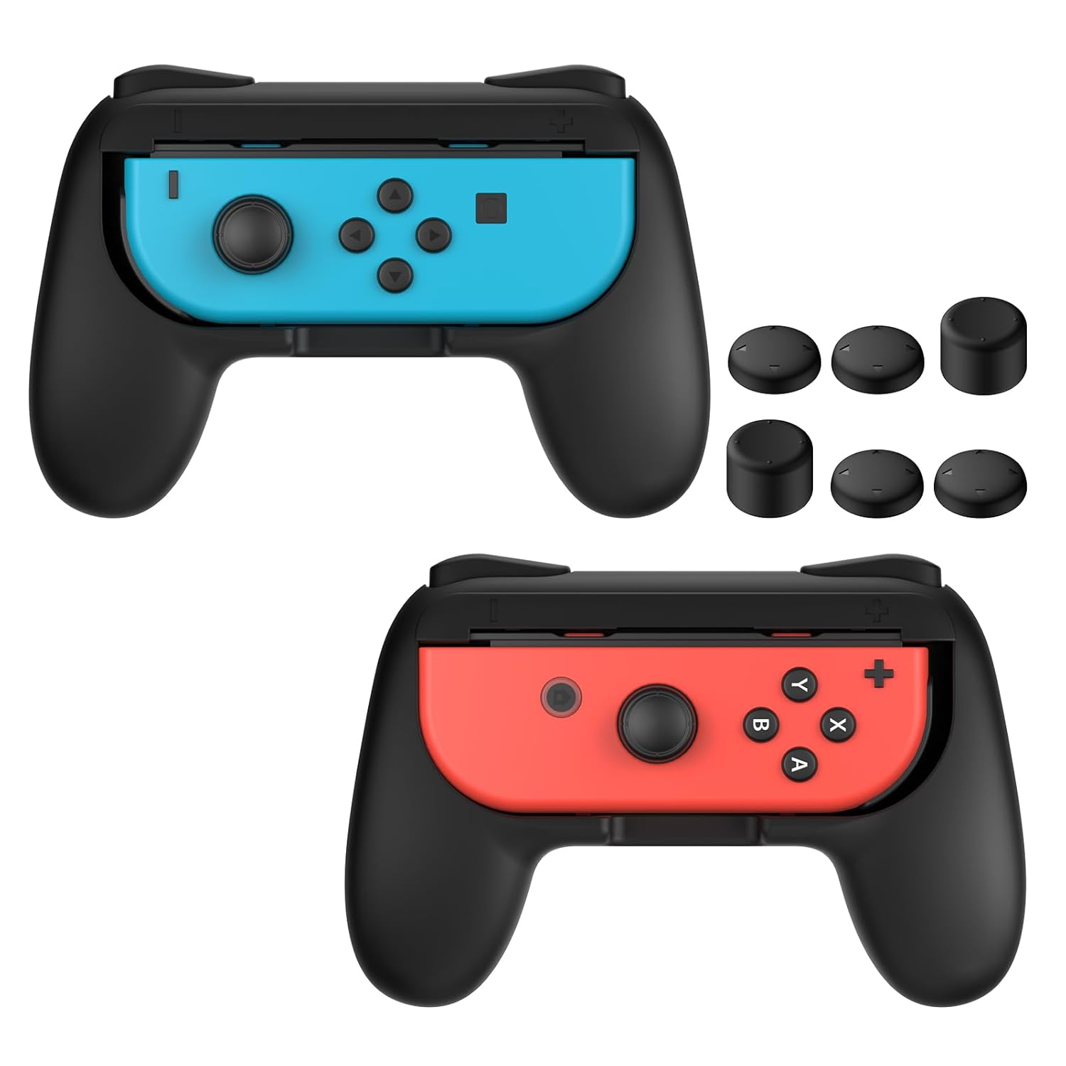 Detalle de FASTSNAIL rutschfeste Griffe als Controller-Halterung für Joy-Con (für Switch / Switch OLED) – 2x schwarz, nicht für Switch 2
