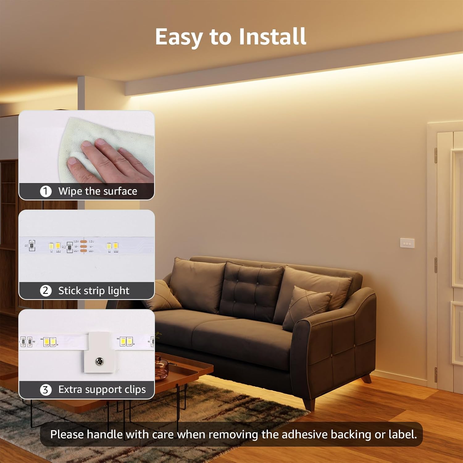 Thumbnail 2 de Lepro 5M LED Strip Lights: Dimmable, Tunable Warm White to Cool Daylight