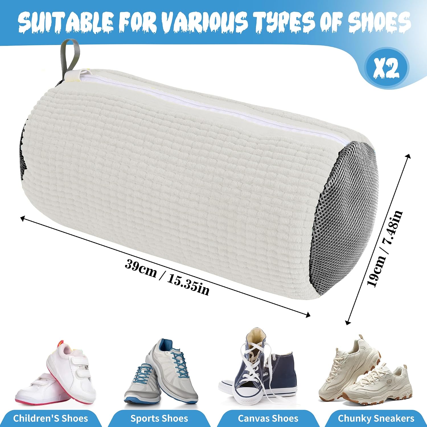 Thumbnail 4 de WUFANC Sacchetto Scarpe Lavatrice 39x19 cm
