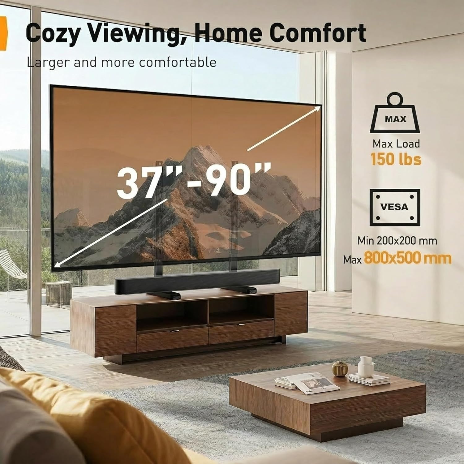 Thumbnail 1 de Perlegear PGTVS20 Universal TV Stand Legs 132 lbs