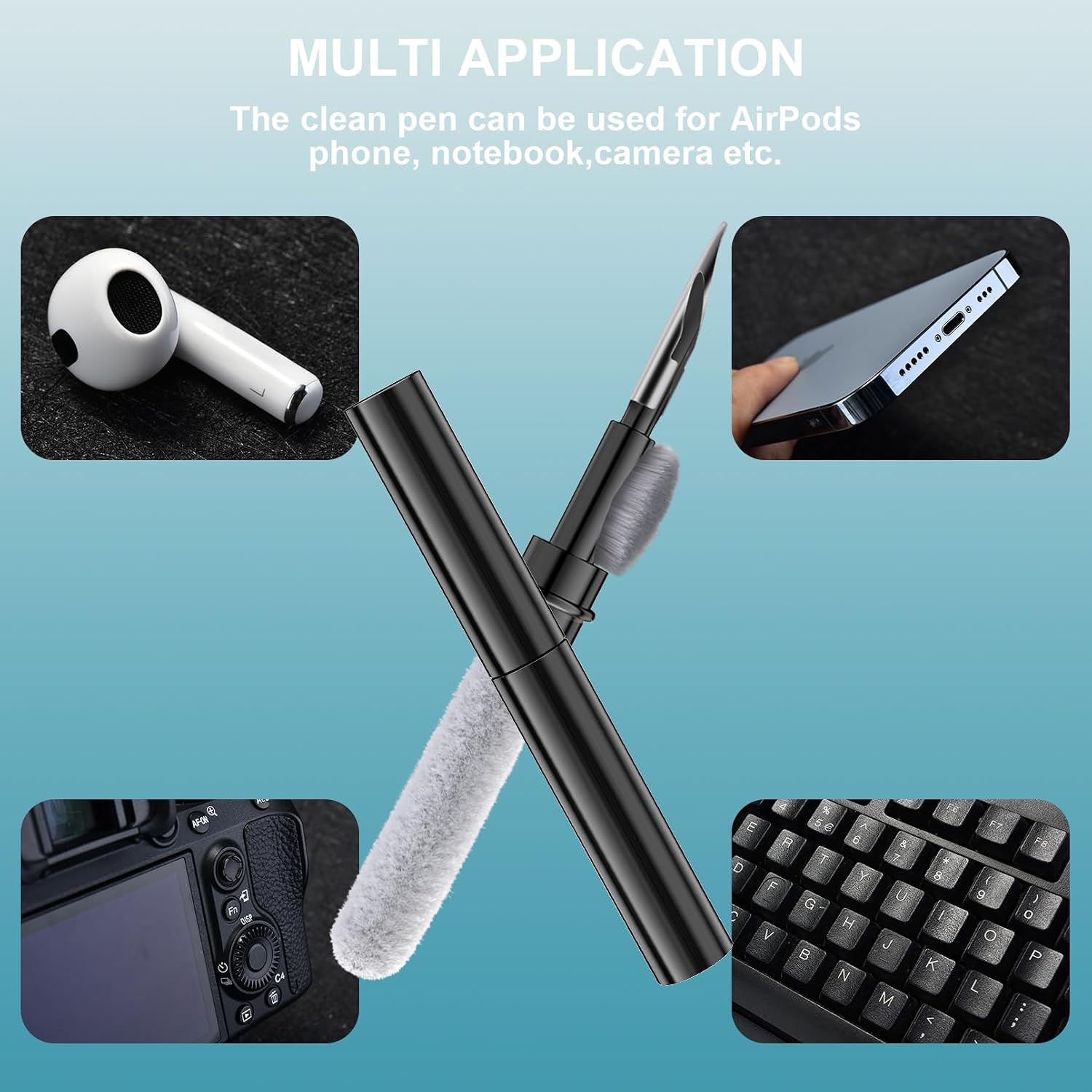 Detalle 2 de ICARER Clean Kit: 3-in-1 Reinigungsstift für AirPods Pro 3/2/4 und mehr