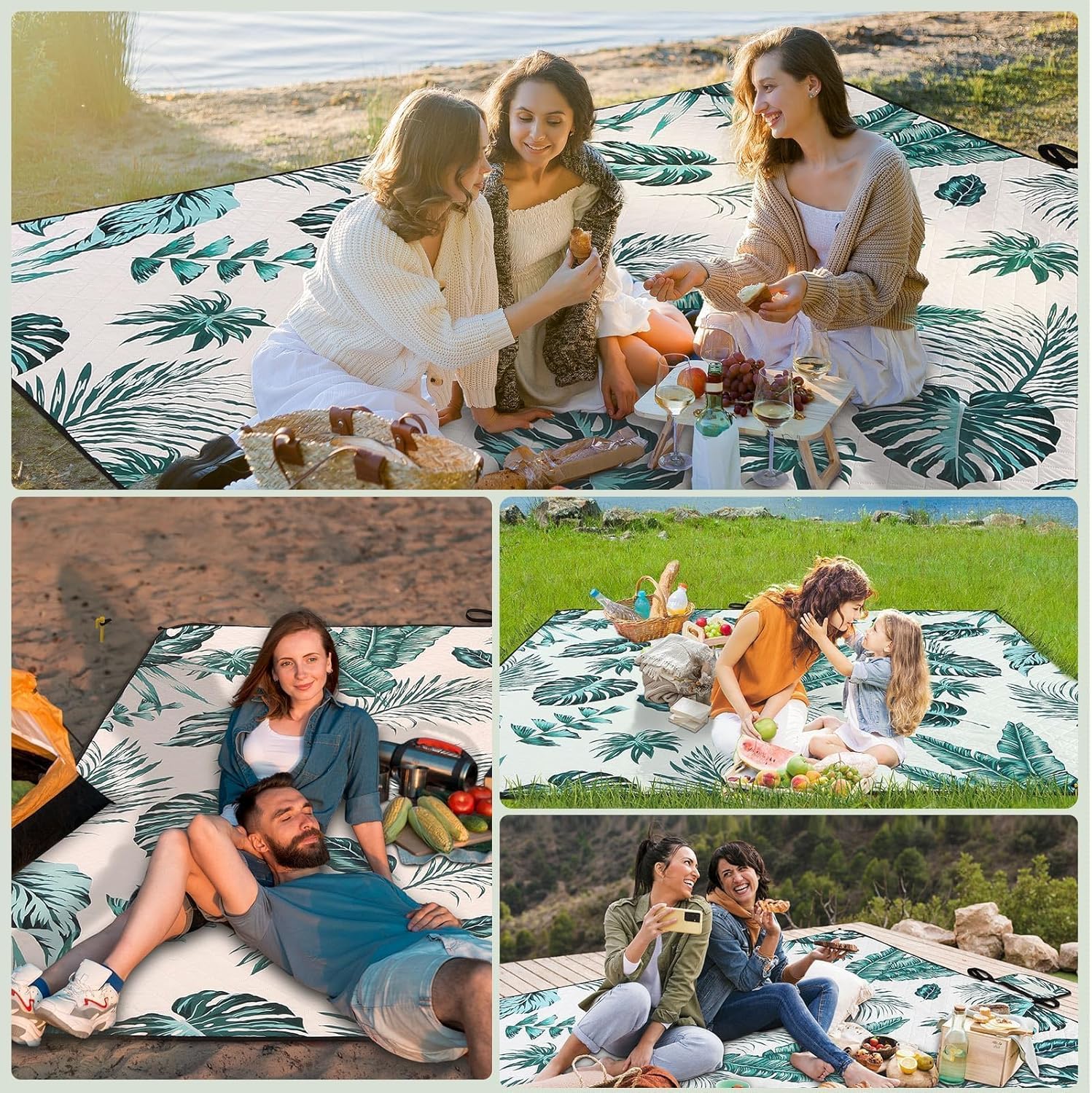 Detalle 2 de HAUSPROFI Picknickdecke 200x300 wasserdicht