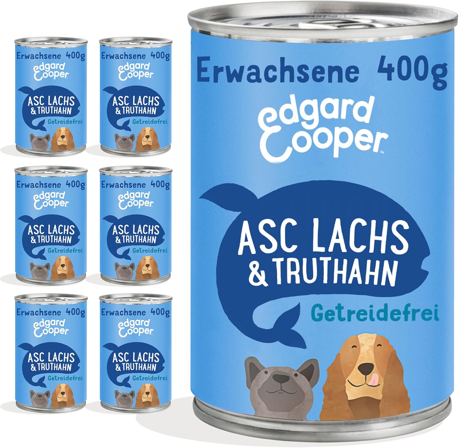 Detalle 2 de Edgard Cooper Nassfutter für Hunde – Huhn & Truthahn, grain-free, 800 g × 6 (Getreidefrei)