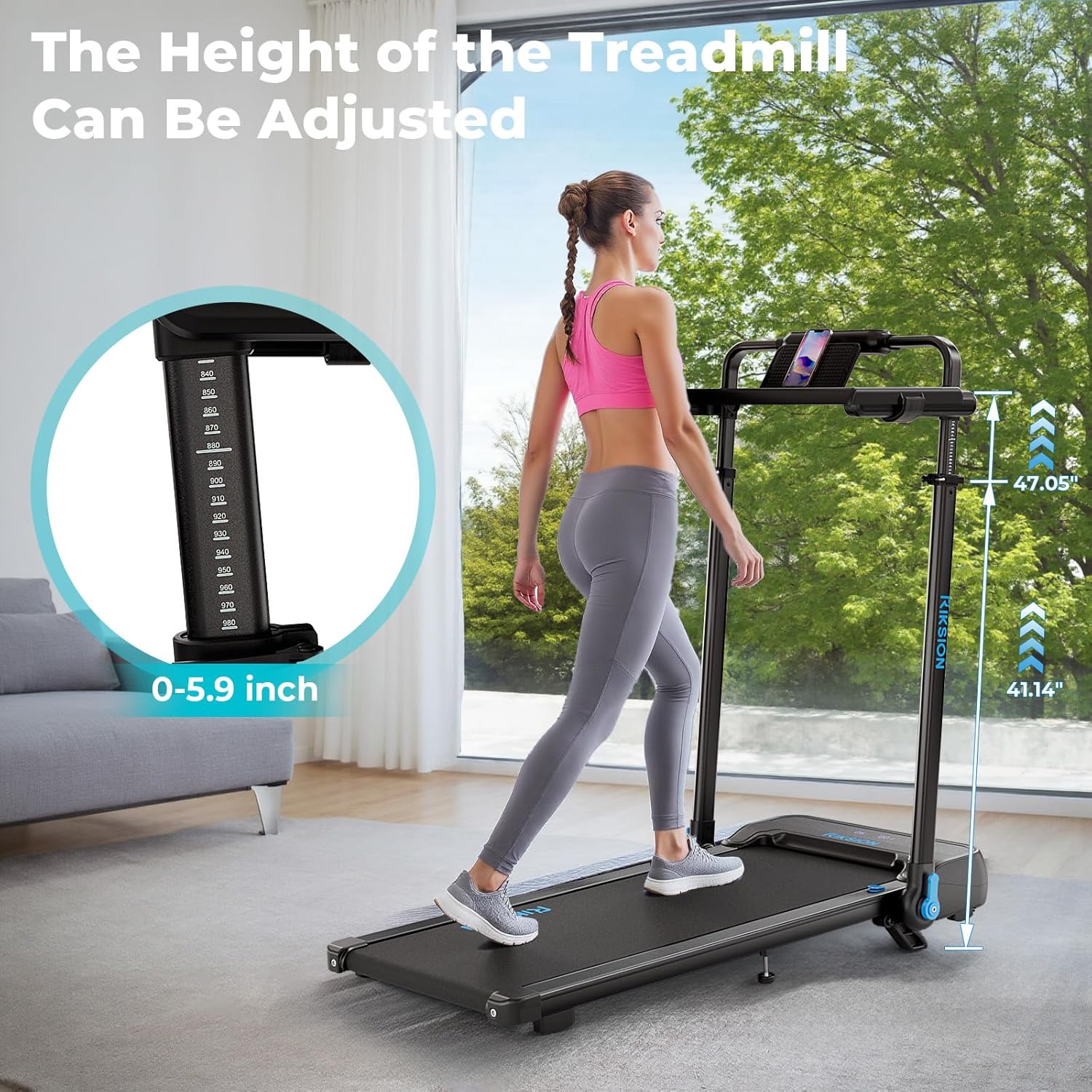 Thumbnail 4 de 3.0HP walking pad treadmill 10% incline