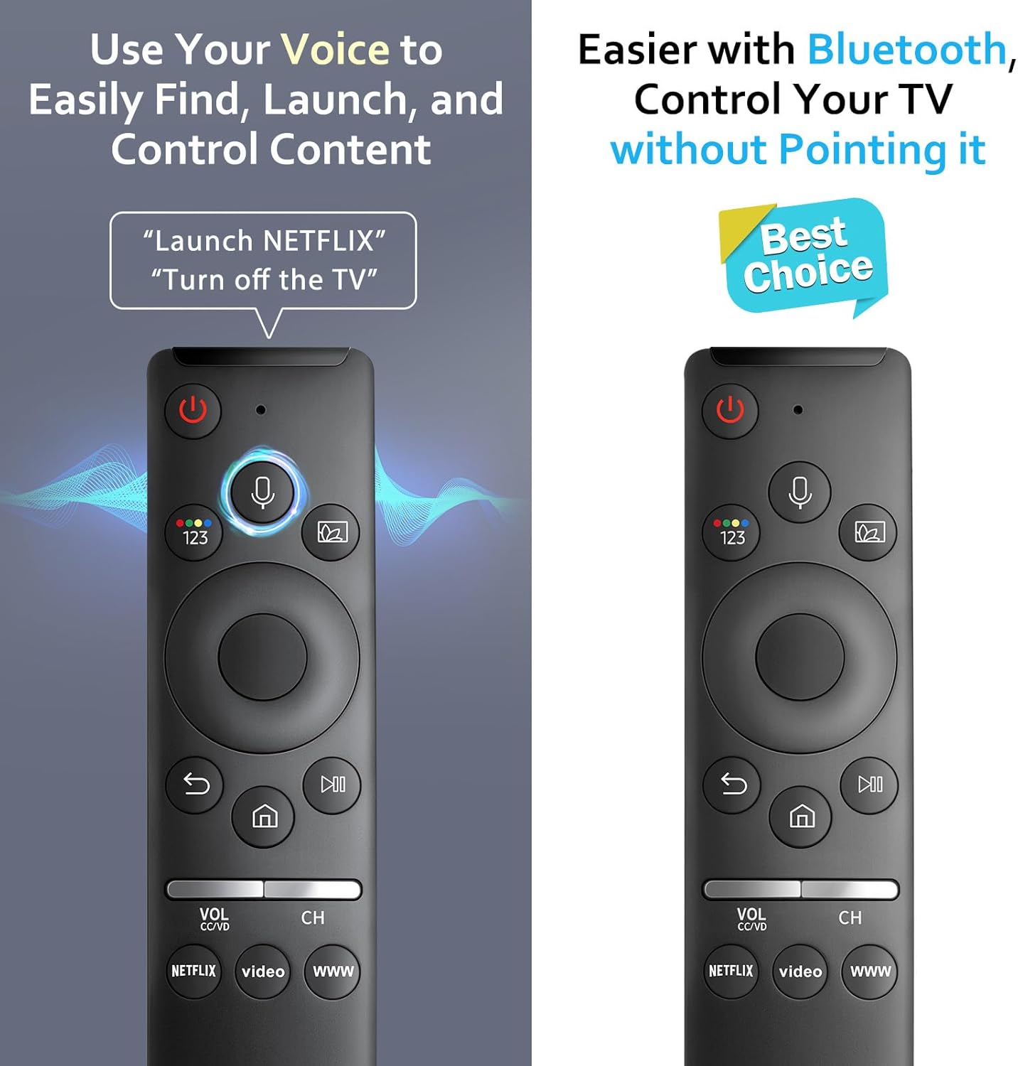 Thumbnail 4 de Voice Replacement for Samsung Smart TV Remote (Voice Function Compatible) – Not for Soundbar