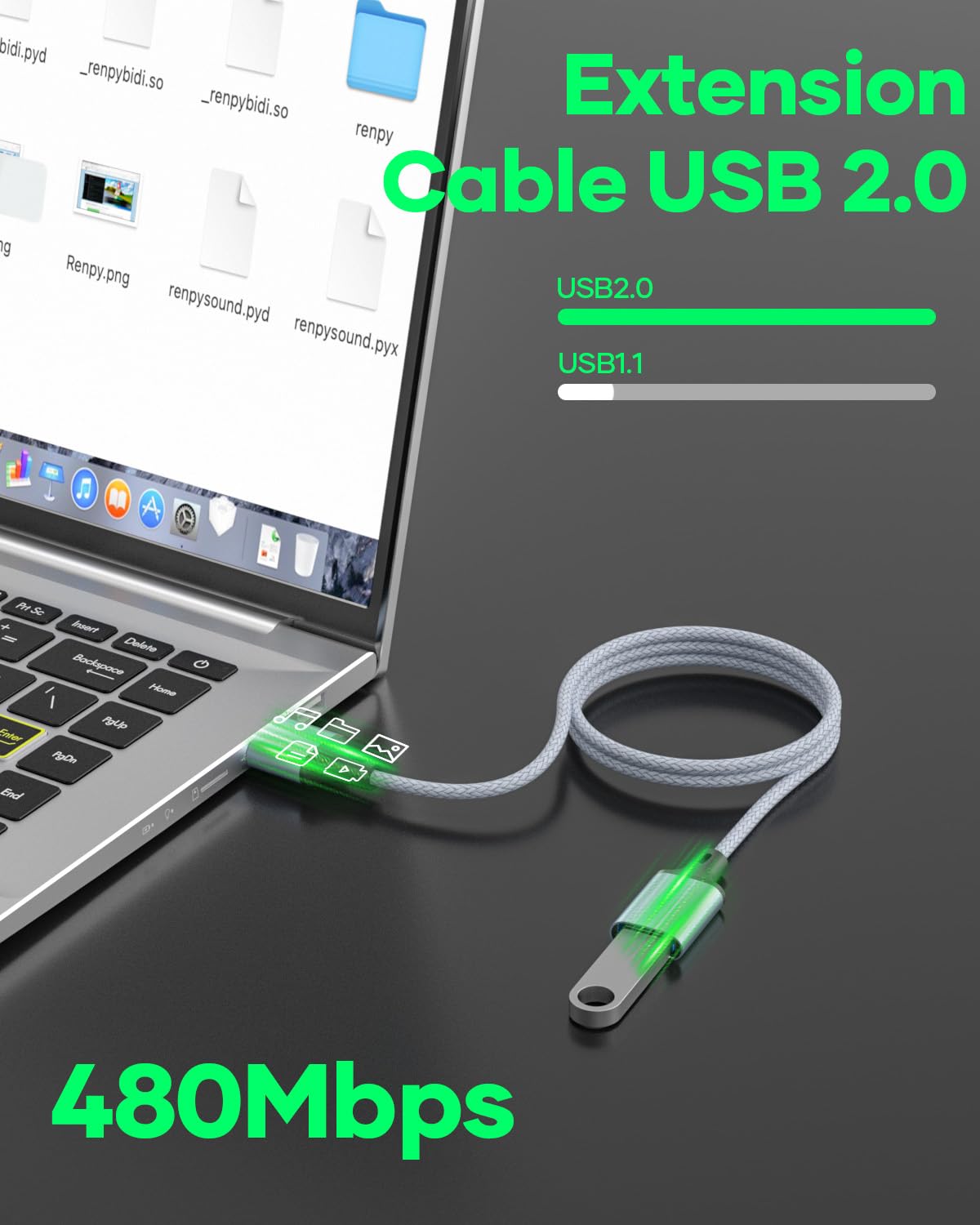 Thumbnail 3 de Nersligek Cable USB 2.0 5M