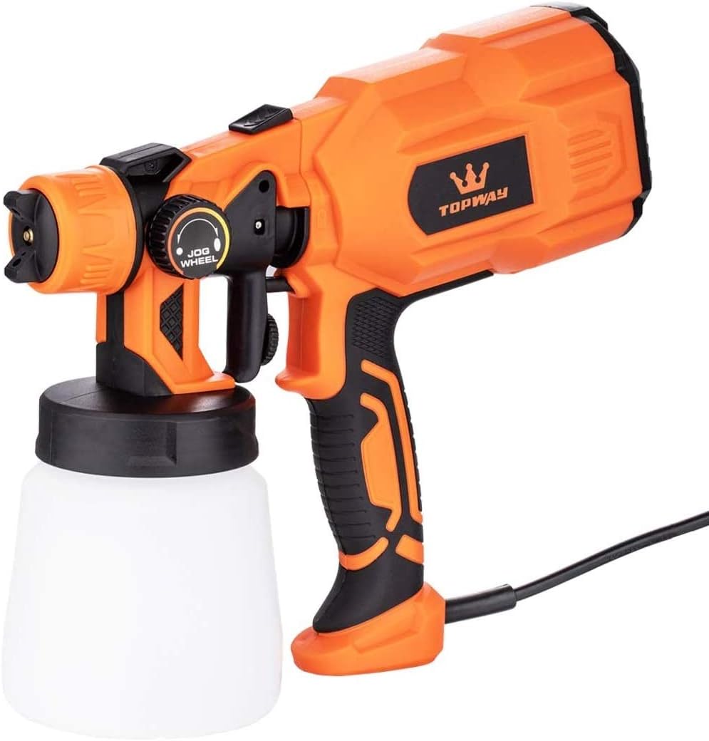 TOPWAY 550W Electric Paint Sprayer with 800ml Capacity – 2 Nozzles, 3 Spray Patterns
