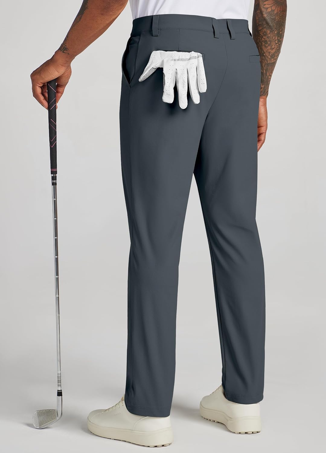 Detalle 2 de Willit Men’s Golf Pants Stretch Comfy Work Dress Pants (Lightweight) with Pockets