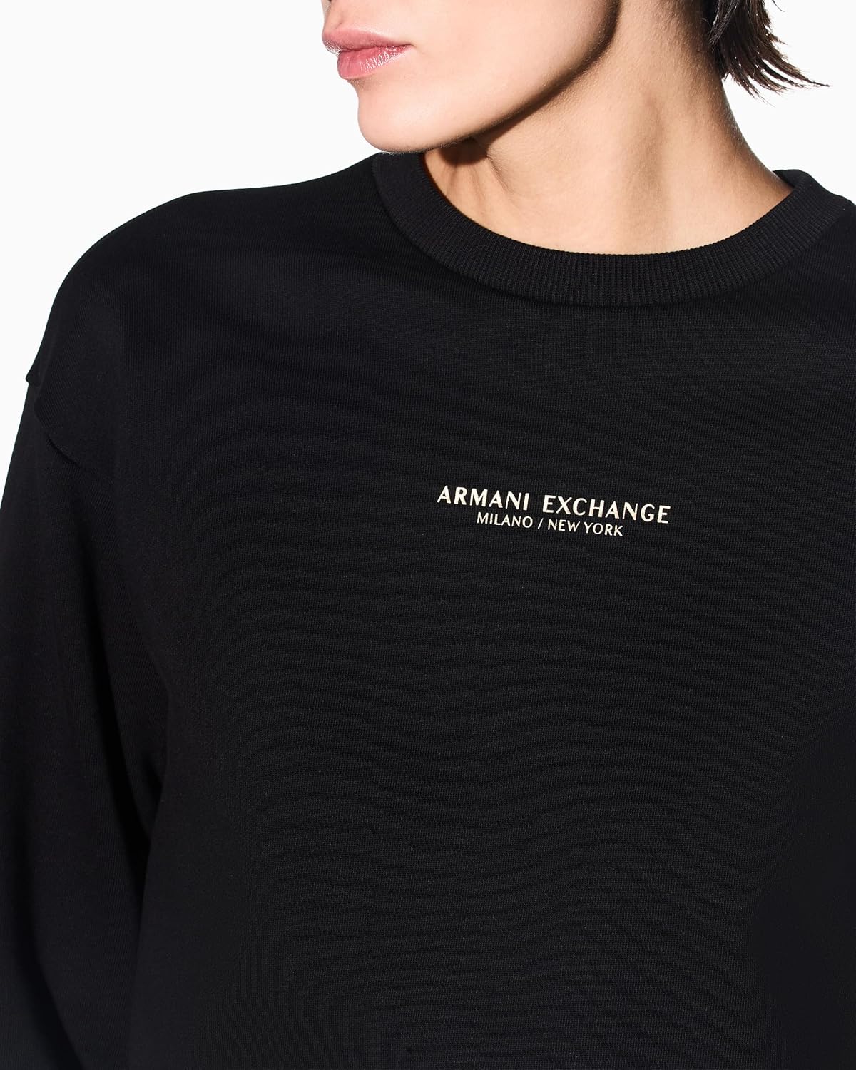 Detalle 2 de Armani Exchange Long Sleeve Milano-New York Front Logo – Maglia di Tuta Donna