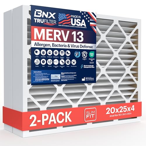 Detalle de BNX MERV 13 20x25x4 HVAC Air Filter 🎚