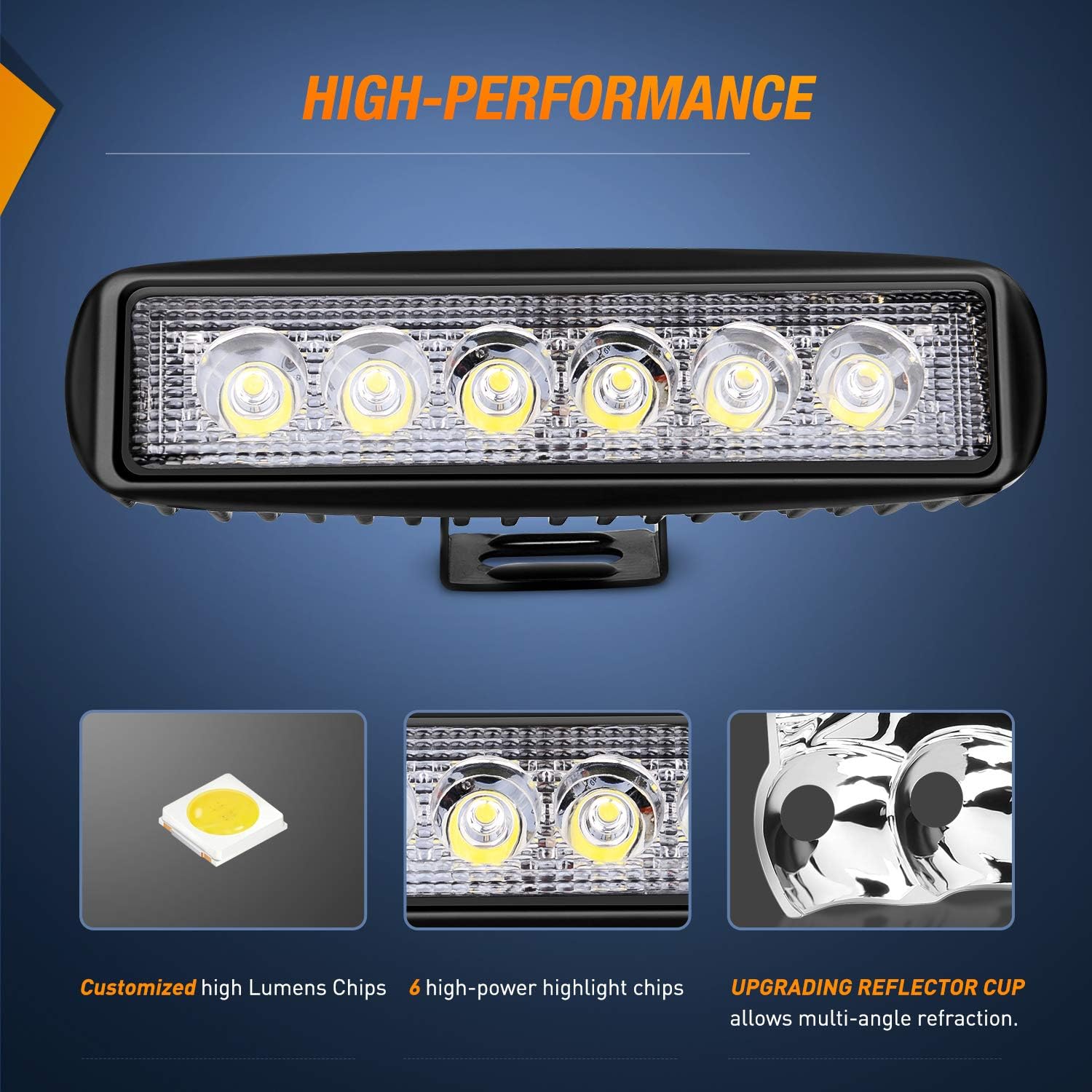 Detalle de Nilight 6-inch 18W Flood LED Pods 2PCS