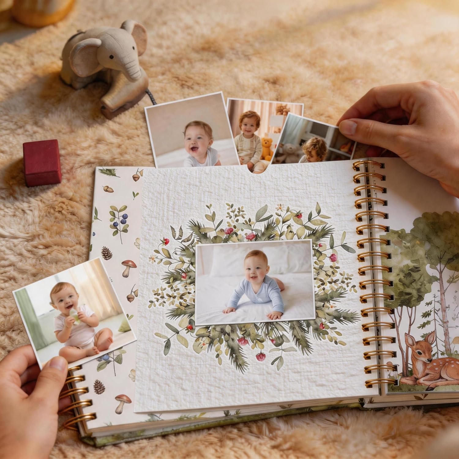 Thumbnail 4 de CHEERLUXE ATTZ-000522 Baby Memory Book, 120 Pages, Woodland Animals