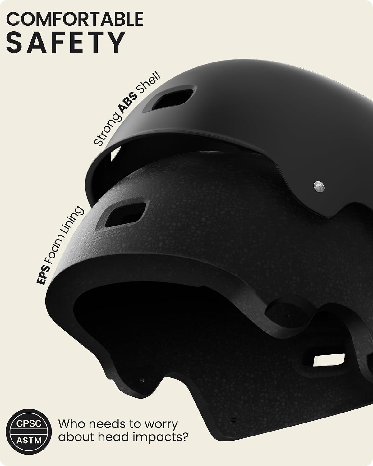 Detalle 2 de OutdoorMaster Skateboard Cycling Helmet with Two Removable Liners
