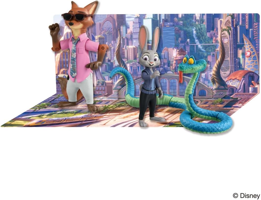 Detalle 2 de タカラトミー アニア「ズートピア2」スペシャルセット 可動フィギュア3体・ジオラマシート付き