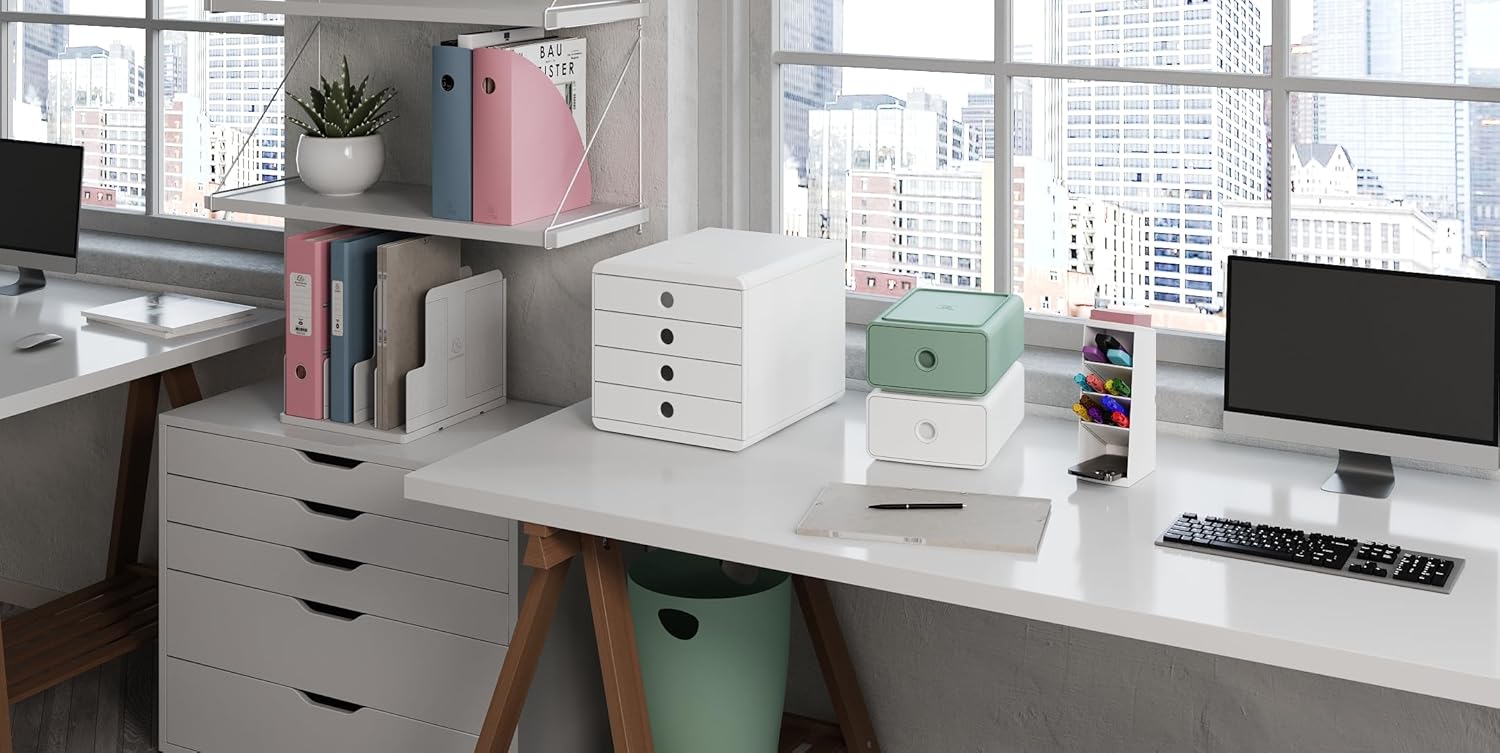 Thumbnail 1 de Exacompta Tiny Box 1 tiroir Autentik superposable (Réf. 315413D) – Blanc