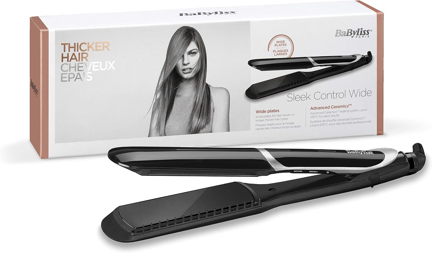 Detalle 2 de BaByliss ST397E Smooth Pro brede stijltang met 35mm-platen
