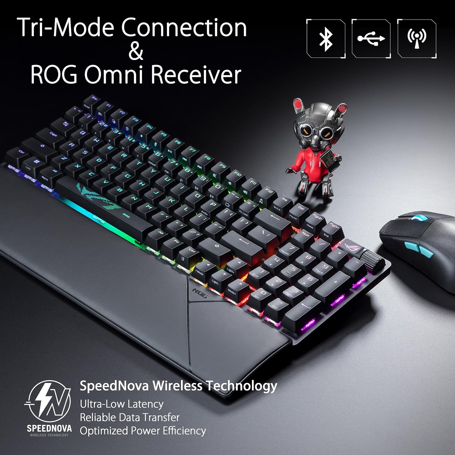 Thumbnail 2 de ASUS ROG Strix Scope II 96 Wireless Gaming Keyboard (Tri-mode, hot-swap, UK layout)