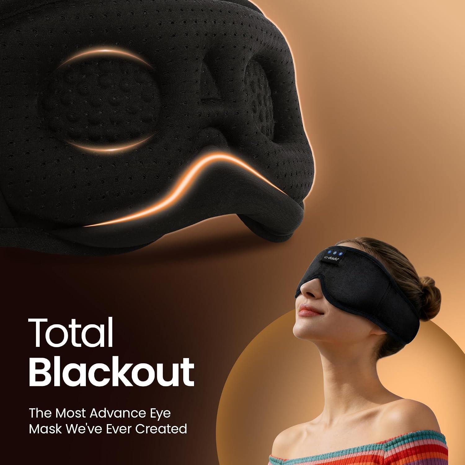 Detalle 2 de LC-dolida Bluetooth Sleep Mask 15 hrs