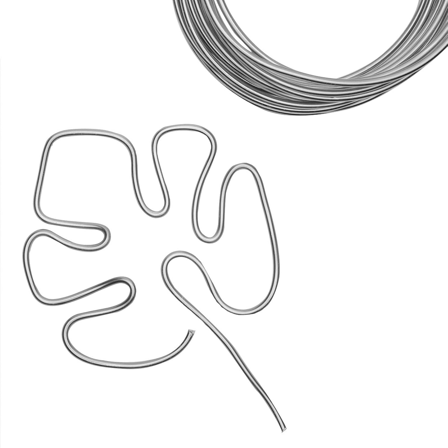 Detalle de Vaessen Creative Fil Aluminium 10 m × 4 mm – Fil Métallique Silver (Argenté)