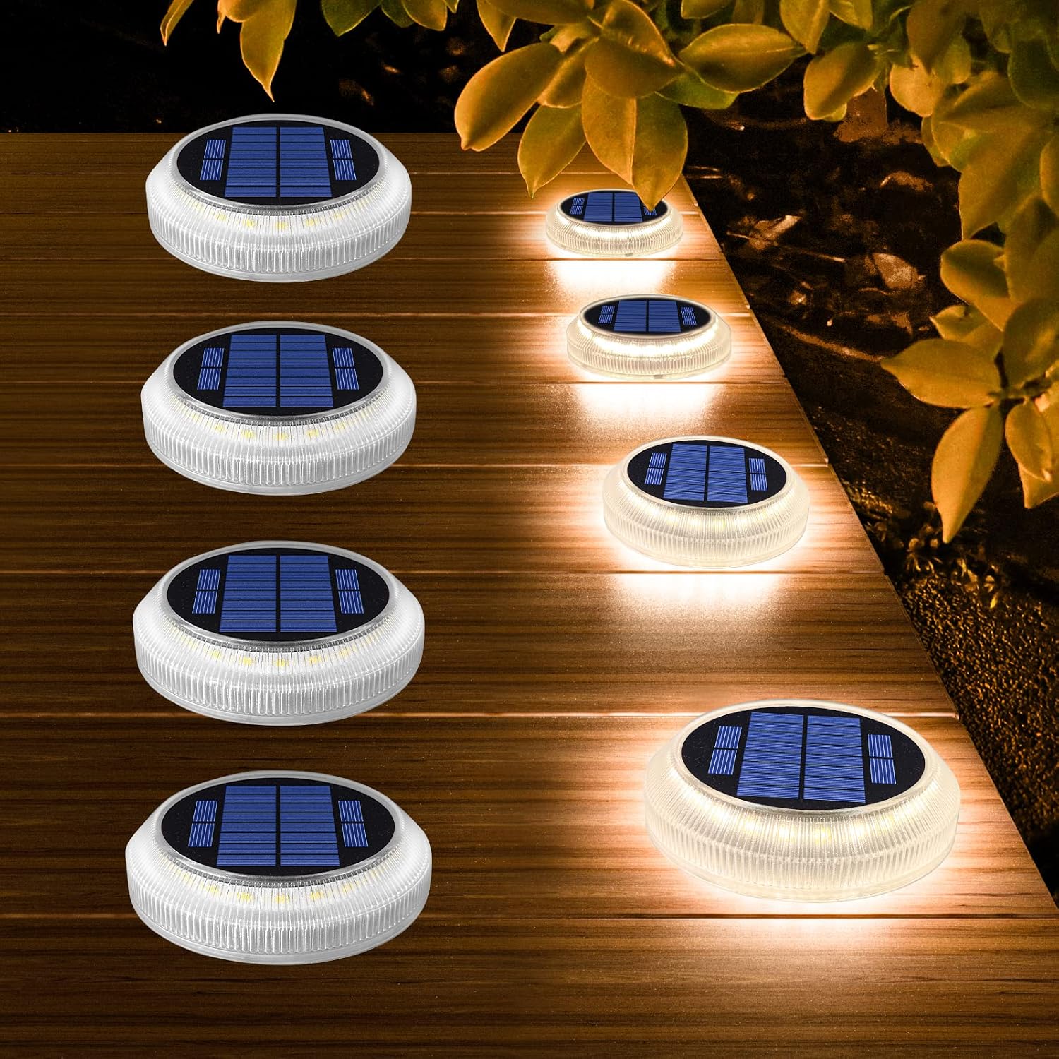 Detalle de YiLaie Luci solari da giardino 360° 4 pezzi