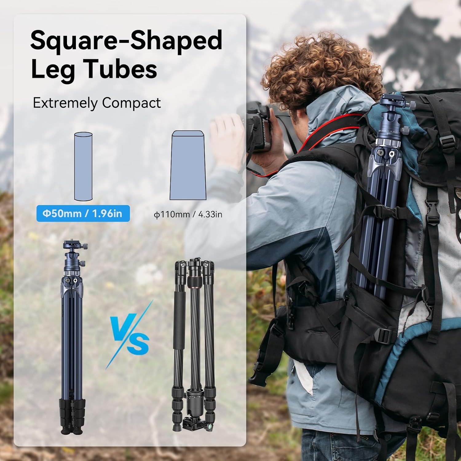 Thumbnail 1 de SMALLRIG Lightweight Travel Tripod AP-02 – kompaktes Reisestativ mit 8 kg Tragkraft
