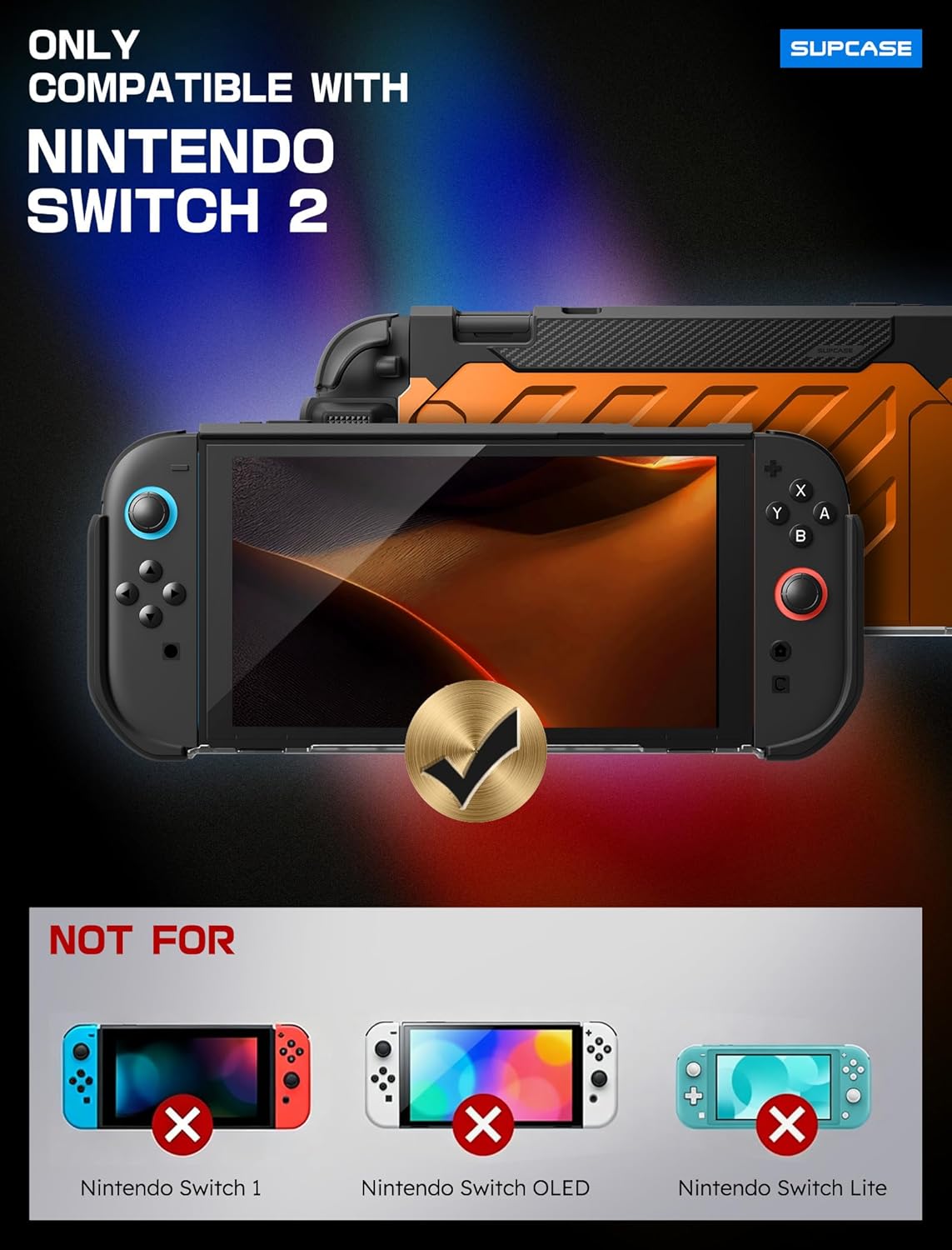 Detalle de SUPCASE Unicorn Beetle Pro Case for Nintendo Switch 2 (2025) – Coral