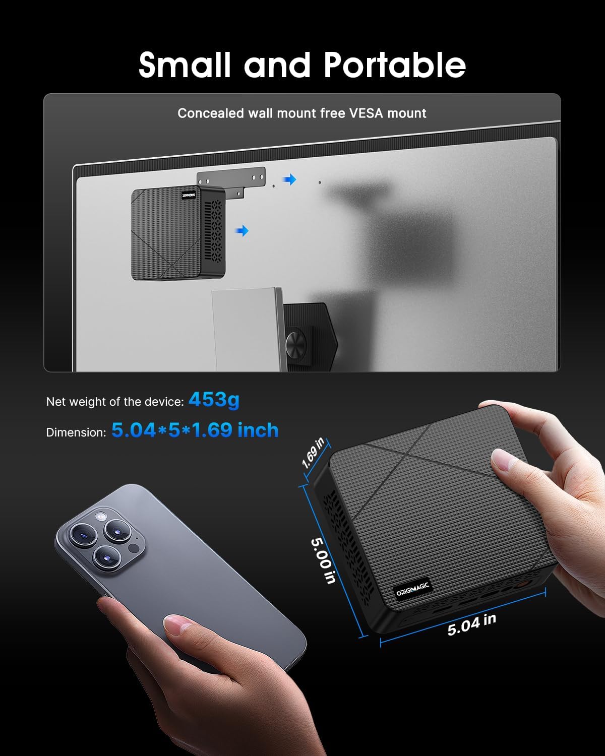 Thumbnail 3 de Origimagic C3 Mini PC Intel Core i3-5005U (15W) with 8GB RAM and 512GB SATA SSD