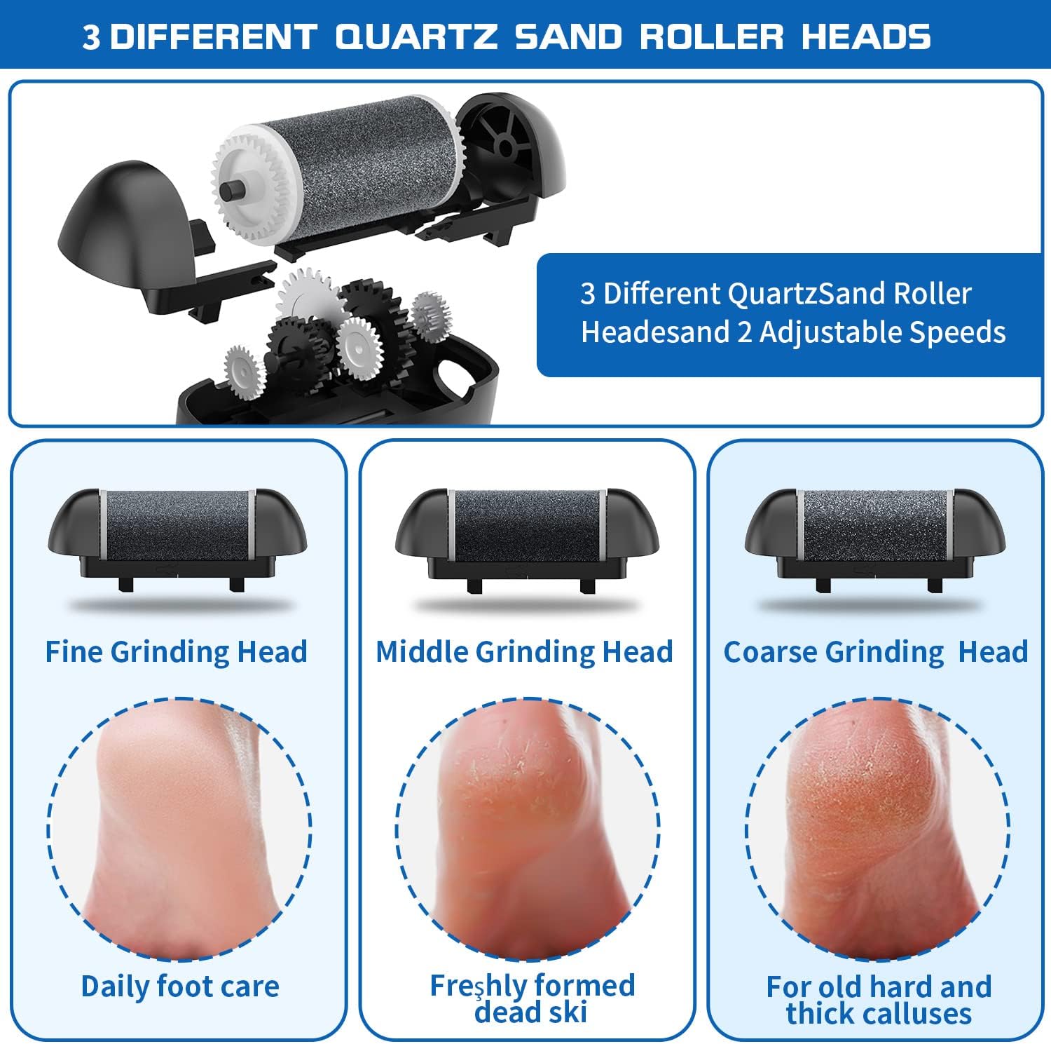 Detalle 2 de Electric Foot Callus Remover 1200mAh ⚕
